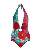 Matchesfashion.com Diane Von Furstenberg - Cheeky Floral Print Swimsuit - Womens - Multi Stripe