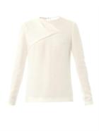 Stella Mccartney Kristina Snake-effect Jacquard Blouse