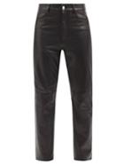 Wandler - Carnation Leather Cropped-leg Trousers - Womens - Black