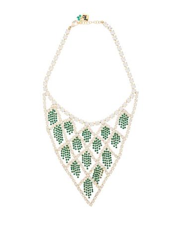 Matchesfashion.com Rosantica By Michela Panero - Divinita Crystal Necklace - Womens - Green