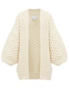 Matchesfashion.com I Love Mr Mittens - Oversized Honeycomb Knit Wool Cardigan - Womens - Cream