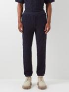 Fendi - Ff-monogram Cotton-blend Terry Trousers - Mens - Navy