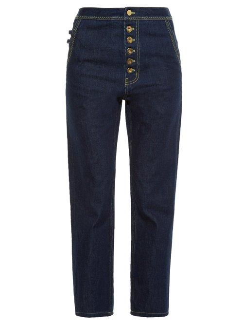 Matchesfashion.com Ellery - Monroe High Rise Slim Leg Jeans - Womens - Dark Navy