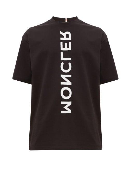 Matchesfashion.com Moncler Grenoble - Logo Print Cotton T Shirt - Mens - Black