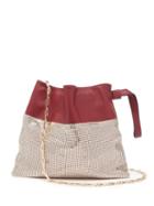 Matchesfashion.com Paco Rabanne - Leather And Chainmail Pouch Bag - Womens - Gold Multi