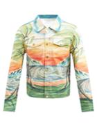 Matchesfashion.com Casablanca - Huakai Beach-print Denim Jacket - Mens - Multi
