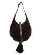 Matchesfashion.com Jw Anderson - Knot Suede Hobo Bag - Womens - Black