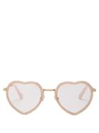 Matchesfashion.com Chlo - Heart Shaped Metal Glasses - Womens - Clear