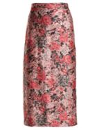 Erdem Maira Rose-jacquard Pencil Skirt