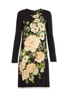 Dolce & Gabbana Floral-print Long-sleeved Crepe Dress