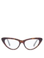 Matchesfashion.com Stella Mccartney - Chain Trimmed Tortoiseshell Cat Eye Glasses - Womens - Tortoiseshell