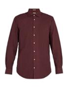 Matchesfashion.com Massimo Alba - Striped Cotton Blend Shirt - Mens - Red