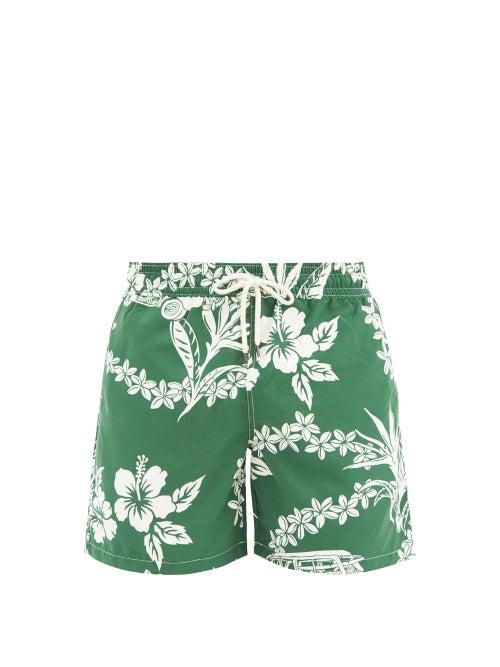 Matchesfashion.com Polo Ralph Lauren - Traveller Floral-print Shell Swim Shorts - Mens - Green White