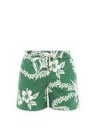 Matchesfashion.com Polo Ralph Lauren - Traveller Floral-print Shell Swim Shorts - Mens - Green White
