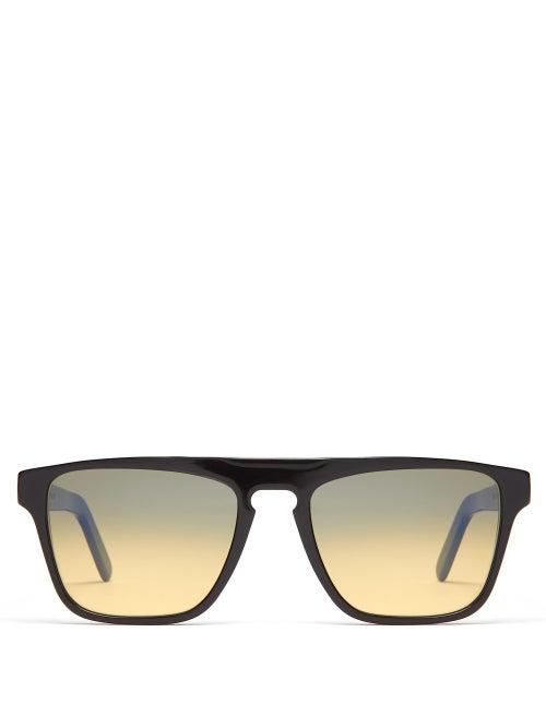 Matchesfashion.com L.g.r Sunglasses - Luanda Ii Square Acetate Sunglasses - Mens - Black