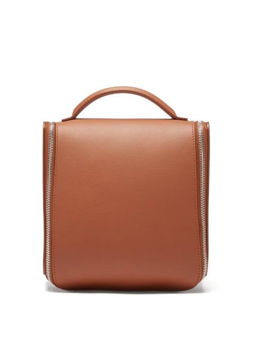 Bonastre - Zip-around Leather Wash Bag - Mens - Tan