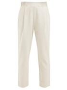 Matchesfashion.com Max Mara Leisure - Udine Cotton Blend Leggings - Womens - Beige