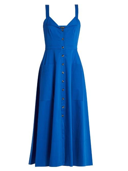 Saloni Fara Button-down Midi Dress