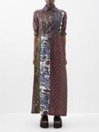 Biyan - Patchwork Printed-silk Shirt Dress - Womens - Multi