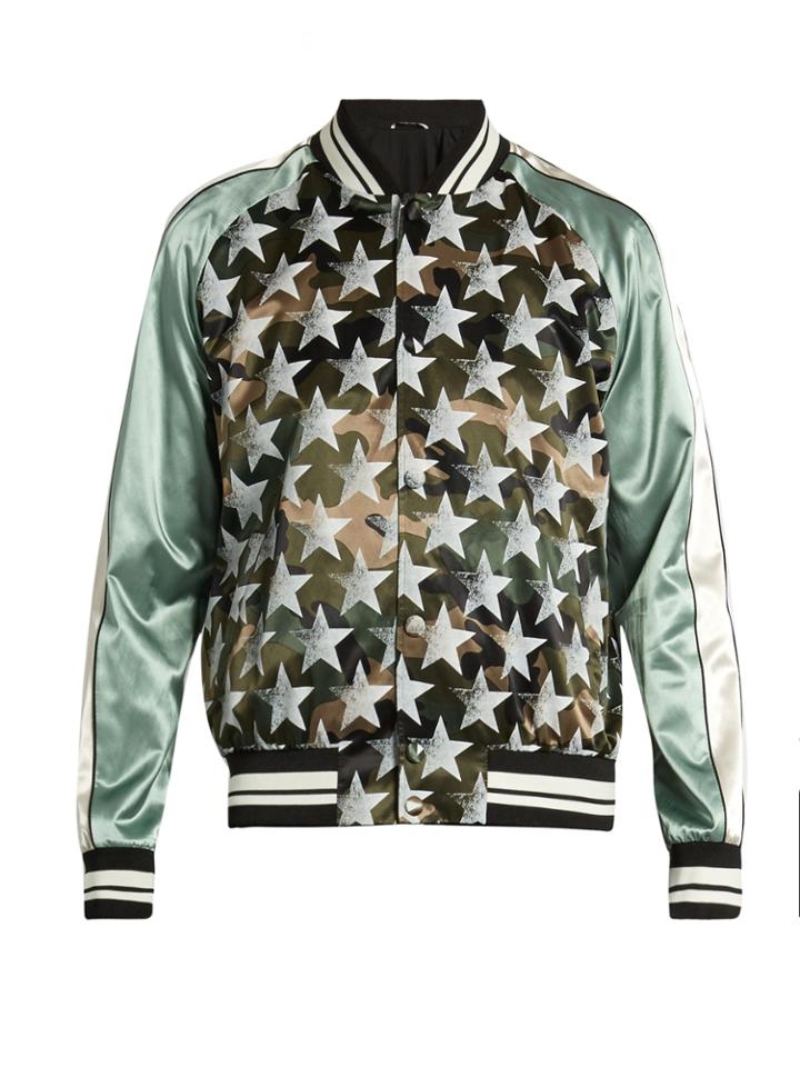 Valentino Souvenir Camouflage And Stars-print Jacket