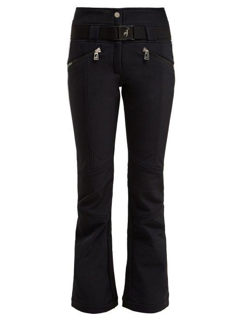 Matchesfashion.com Toni Sailer - Anais Tuxedo Stripe Belted Ski Trousers - Womens - Black