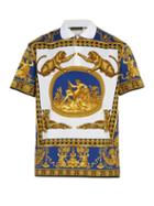 Matchesfashion.com Versace - Leopard Print Polo Shirt - Mens - Multi