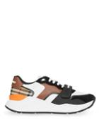Matchesfashion.com Burberry - Ramsey Leather And Suede Trainers - Mens - White Multi