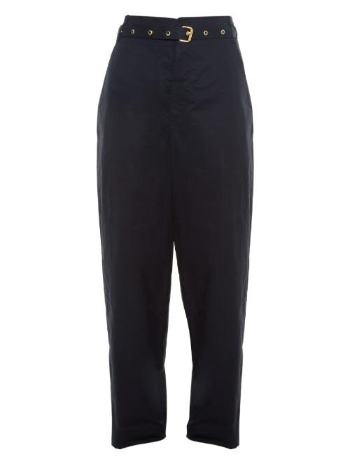 Isabel Marant Nesto Belted Poplin Trousers