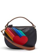 Matchesfashion.com Anya Hindmarch - Soft Stack Leather Shoulder Bag - Womens - Navy Multi
