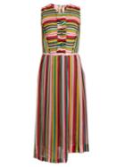No. 21 Striped Sleeveless Silk-chiffon Dress