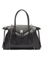 Ladies Bags Givenchy - Antigona Lock Medium Spike-embellished Leather Bag - Womens - Black