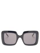 Matchesfashion.com Gucci - Gg Square Acetate Sunglasses - Womens - Black