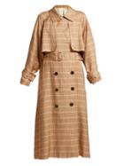 Matchesfashion.com Golden Goose Deluxe Brand - Vela Checked Double Breasted Trench Coat - Womens - Orange Multi