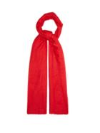 Matchesfashion.com Allude - Fine Knit Fringed Cashmere Scarf - Womens - Red