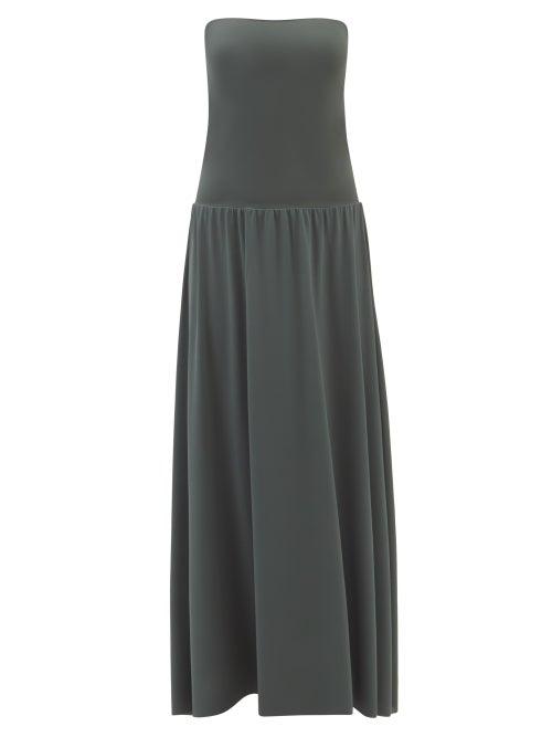 Eres - Oda Bandeau Jersey Maxi Dress - Womens - Green