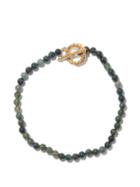By Alona - Naia Agate & 18kt Gold-plated Necklace - Womens - Green Multi
