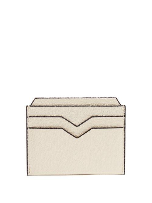 Matchesfashion.com Valextra - Grained Leather Cardholder - Mens - White
