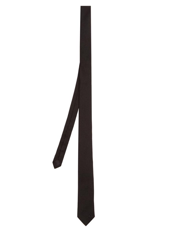 Saint Laurent Logo-embroidered Silk-twill Tie