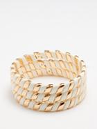 Roxanne Assoulin - Set Of Three Crme De La Crme Enamel Bracelets - Womens - Gold Multi