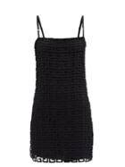 Ladies Rtw Givenchy - Logo Wool-blend Guipure-lace Mini Dress - Womens - Black