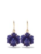 Irene Neuwirth - Botanical Diamond, Lapis & 18kt Gold Earrings - Womens - Blue