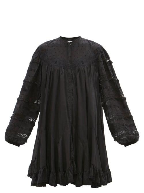 Isabel Marant - Gyliane Lace-trimmed Voile Dress - Womens - Black