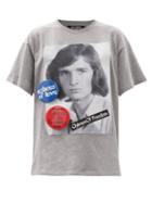 Ladies Rtw Raf Simons - Chimes Of Freedom-print Cotton-jersey T-shirt - Womens - Grey