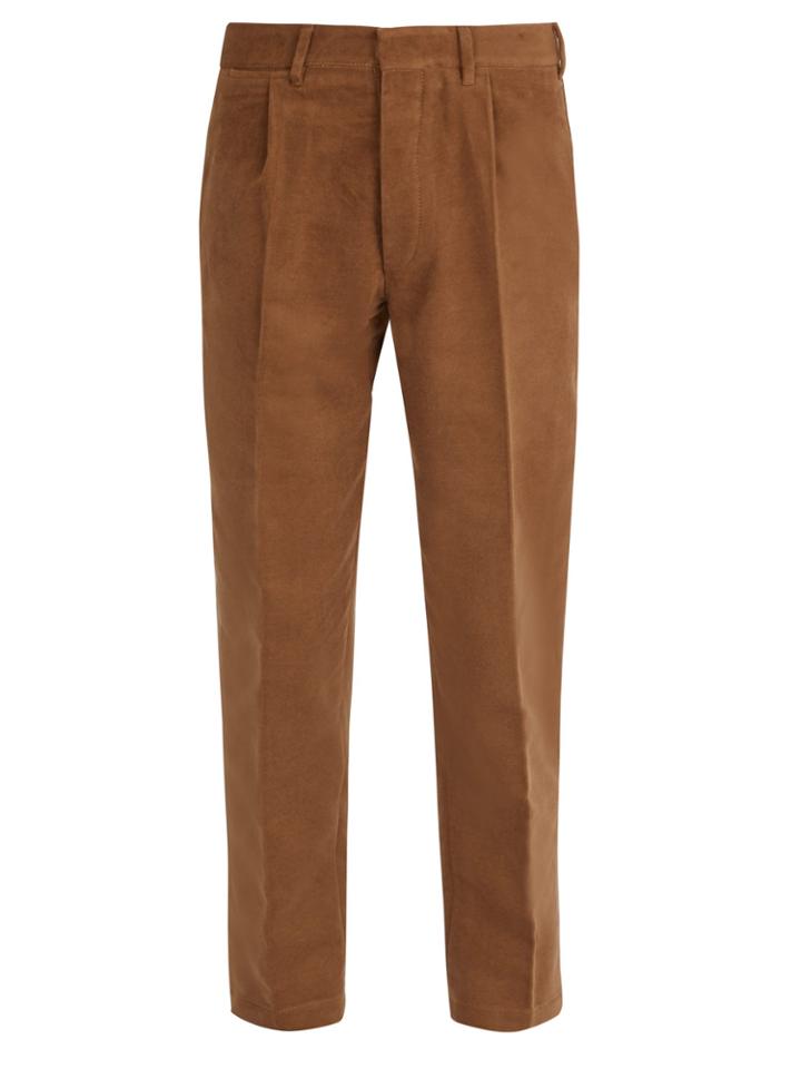 The Gigi Mid-rise Tapered Cotton Trousers