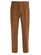 The Gigi Mid-rise Tapered Cotton Trousers