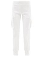 Norma Kamali - Cotton-blend Jersey Cargo Track Pants - Womens - White