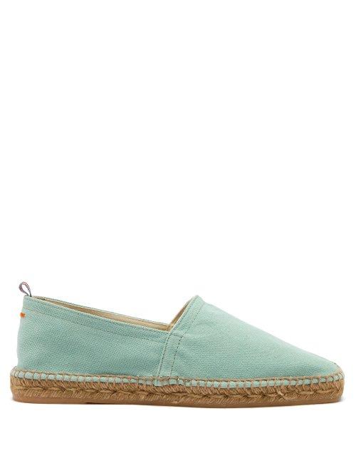 Matchesfashion.com Castaer - Pablo Cotton Canvas And Jute Espadrilles - Mens - Green