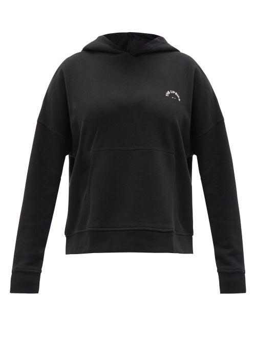 Matchesfashion.com The Upside - Logo-embroidered Organic-cotton Hooded Sweatshirt - Womens - Black
