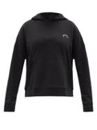 Matchesfashion.com The Upside - Logo-embroidered Organic-cotton Hooded Sweatshirt - Womens - Black