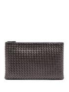 Matchesfashion.com Bottega Veneta - Intrecciato Leather Pouch - Womens - Black